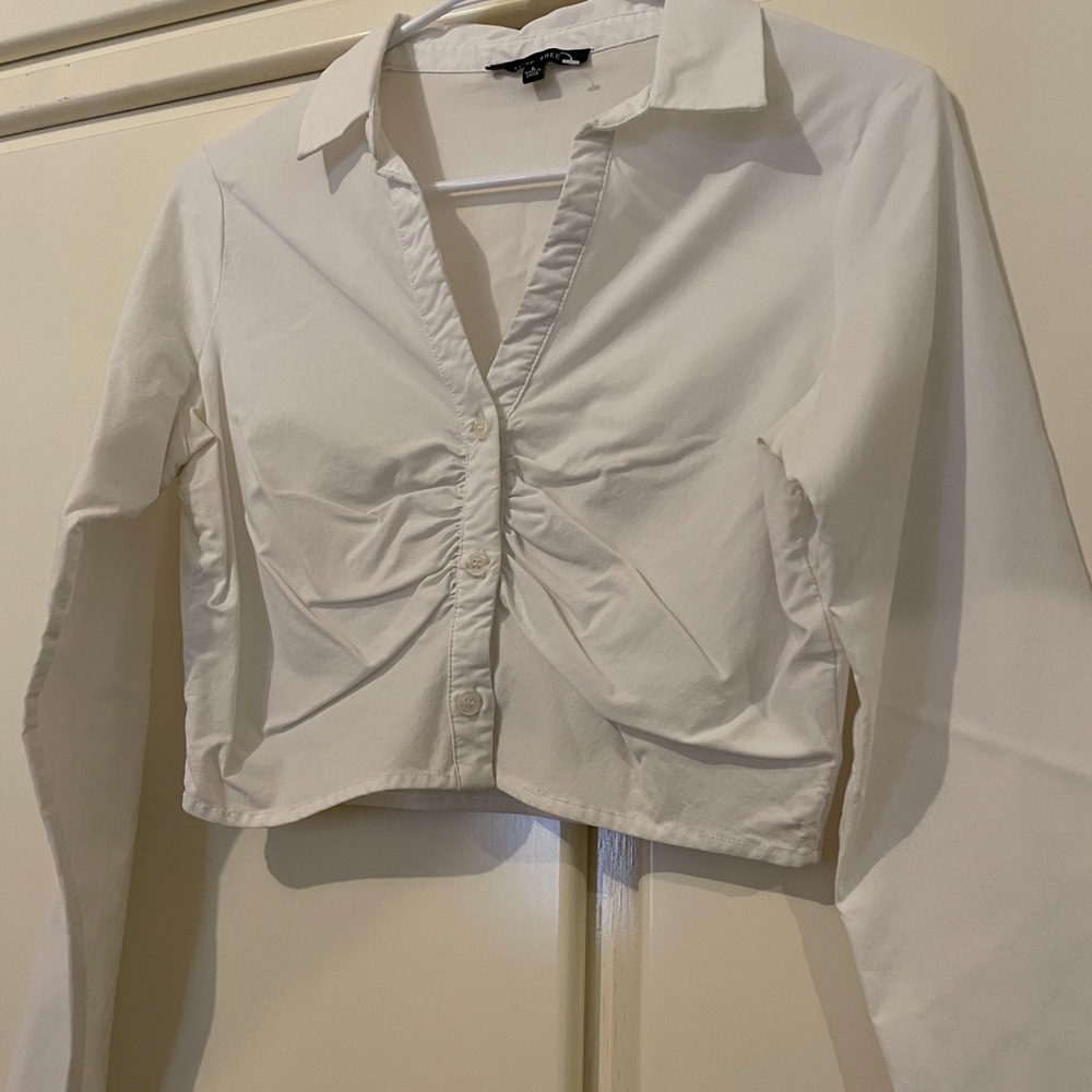 Love tree White Ruched Women's Top